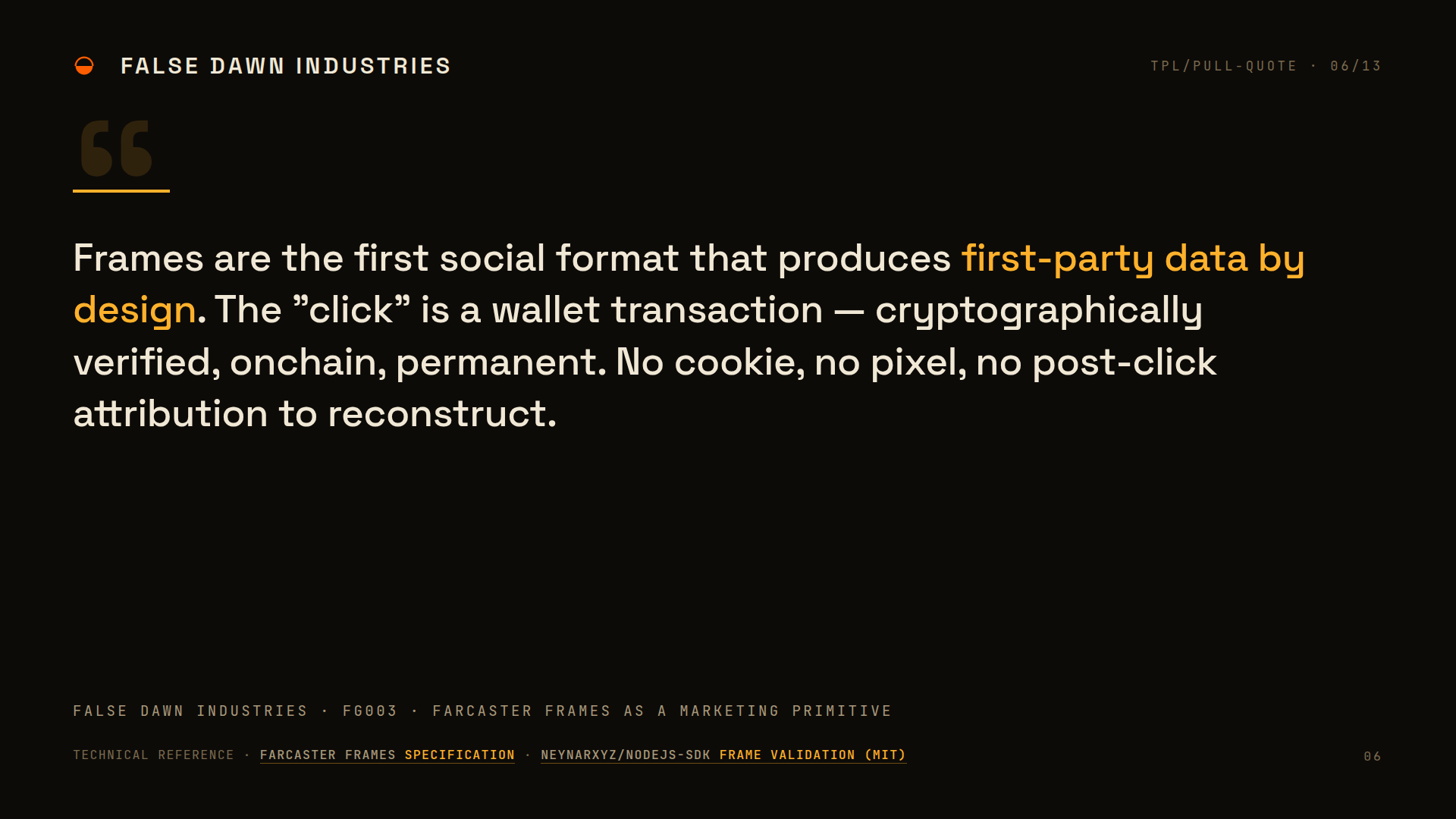 Field Guide deck, slide 6
